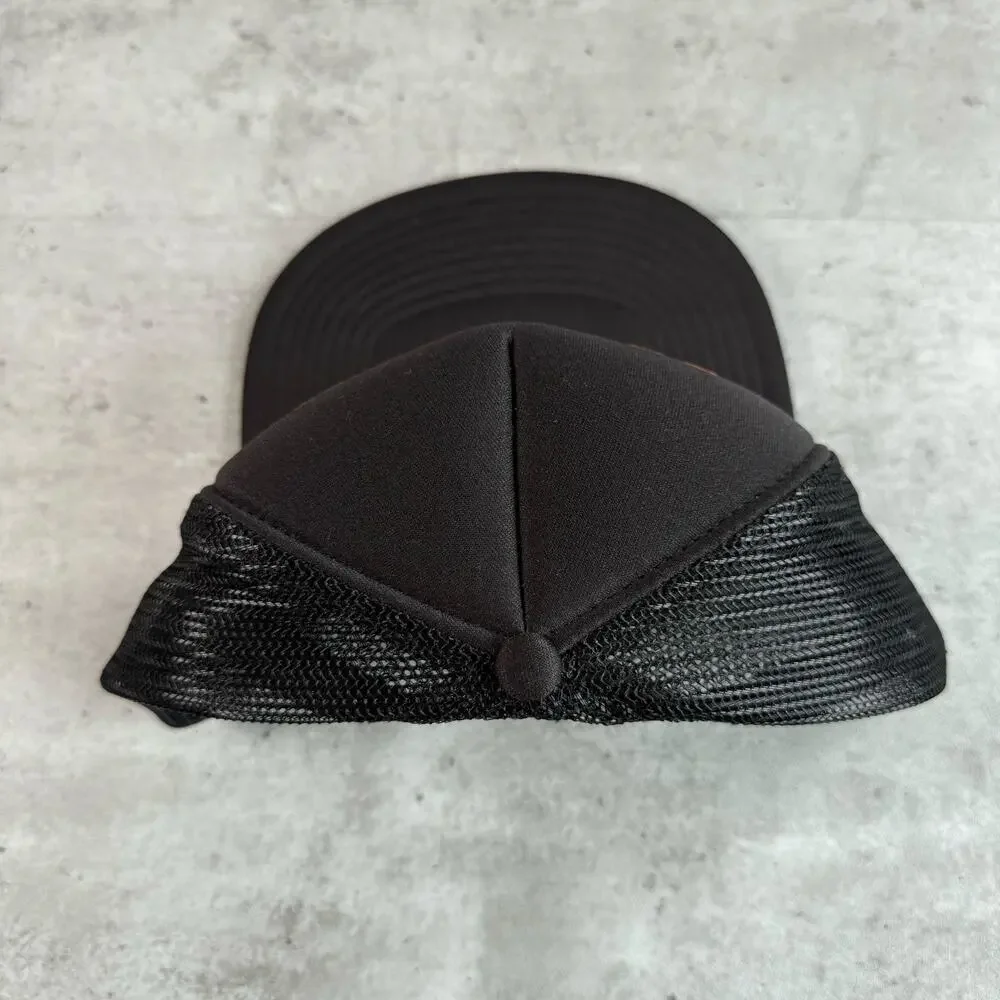 The Mean Black trucker hat Lonesome on'ry and mean black snapback